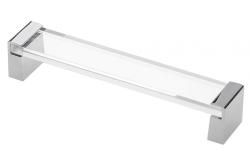 Zamak handle OLIVA C=160mm chrome feet + transparent acrylic 1208966156