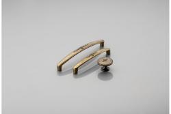 Zamak handle OLBIA  C=96 mm antique brass 1208966175