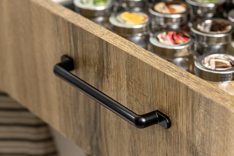 Zamak handle OTTO C = 160 mm black matt 1208966180