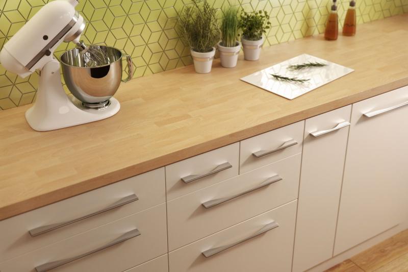 Zamak handle PRATO C=320mm brushed steel 1208966187