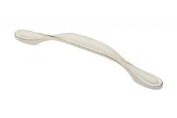 Zamak handle ROYAL5 C=128mm white/gold 1208966199