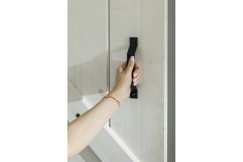 Zamak handle STEP C = 160 mm black matt 1208966205