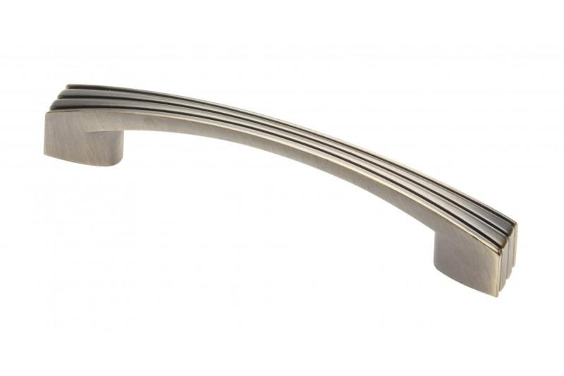 Zamak handle VASTO C=96mm antique brushed brass 1208966228