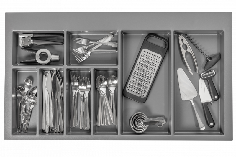 Decor Cutle Bestekbakken Inzet voor Keukenlade 900 Antraciet 1208966382
