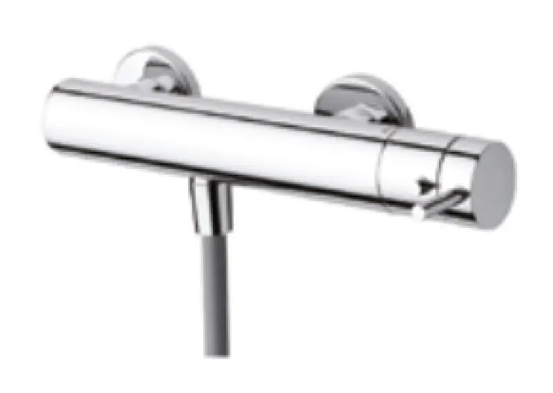 Waterevolution Flow douchethermostaat met douchegarnituur PVD licht goud T140TWGE