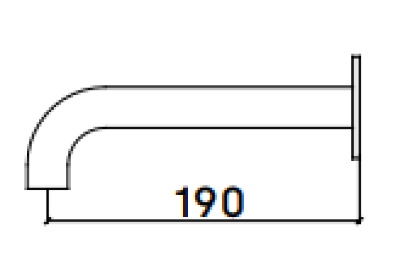 Waterevolution Flow baduitloop 19cm PVD Light Gold T167119WGE