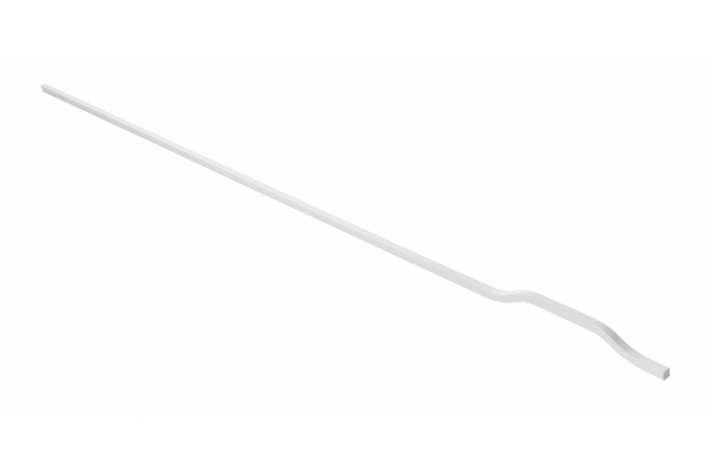 Furniture handle GTV GRAVEL, C=3x352 mm, L= 1200 mm, Al, white matt 1208966972