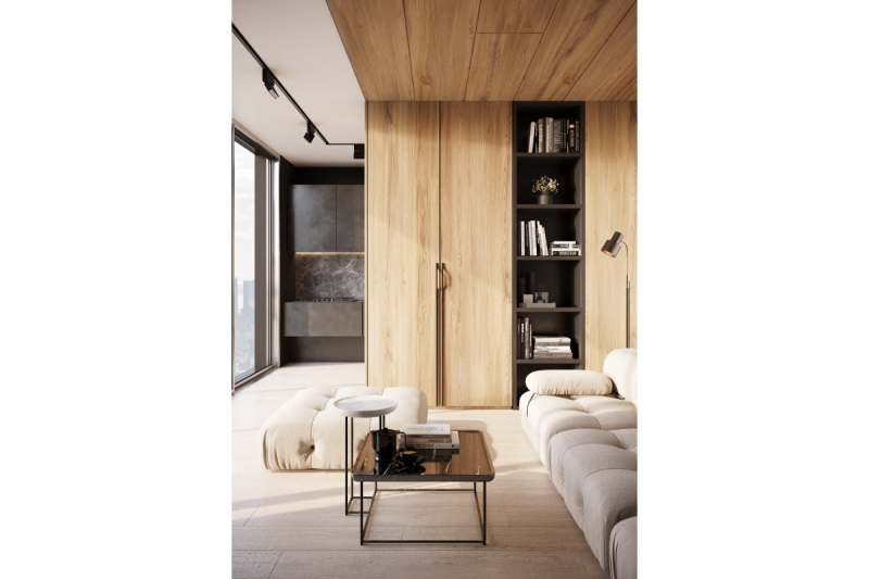 Furniture handle GTV GRAVEL, C=3x352 mm, L= 1200 mm, Al, matt black 1208966973