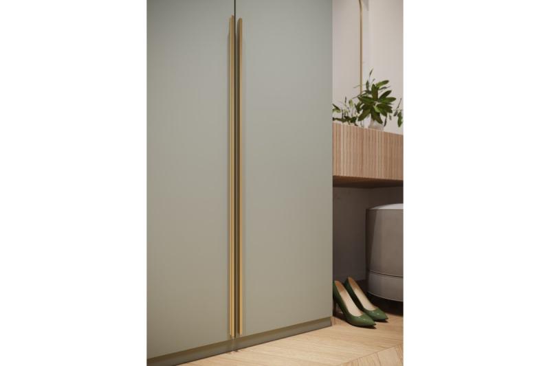 Furniture handle GTV GROOVE, C=3x352 mm, L=1200 mm, Al, brushed gold 1208966978