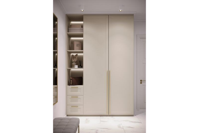 Furniture handle GTV PILLAR, C=160 mm, L=190 mm, Al, light brushed gold 1208966994