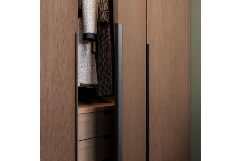 Furniture holder GTV TREX CROSS, C=3x352 mm, L= 1200 mm, Al, black matt 1208967000