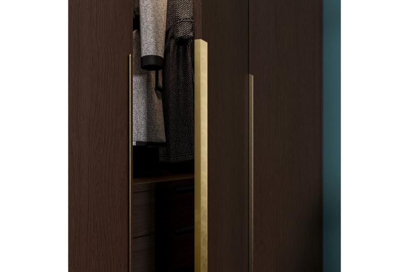 Furniture handle GTV TREX CROSS, C=3x352 mm, L= 1200 mm, Al, light brushed gold 1208967001