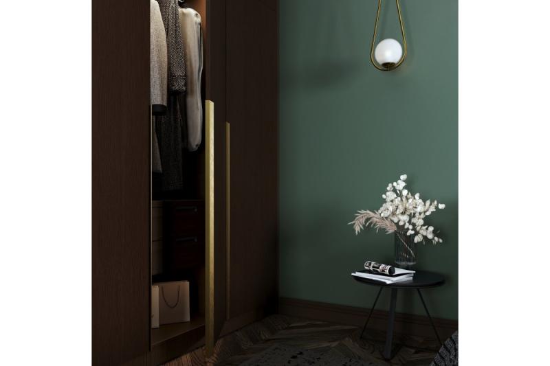 Furniture handle GTV TREX CROSS, C=3x352 mm, L= 1200 mm, Al, light brushed gold 1208967001