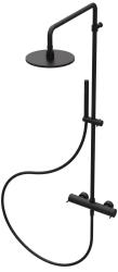 Waterevolution Flow douchecombinatie met regendouche mat zwart T141NPR