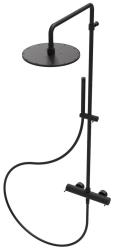 Waterevolution Flow douchecombinatie met regendouche mat zwart 250mm T141N25PR