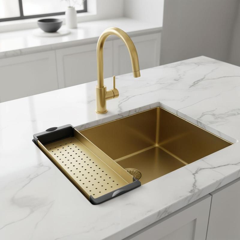 Pure.Sink Prestige inzetbak voor spoelbak Goud PPGCL40-60