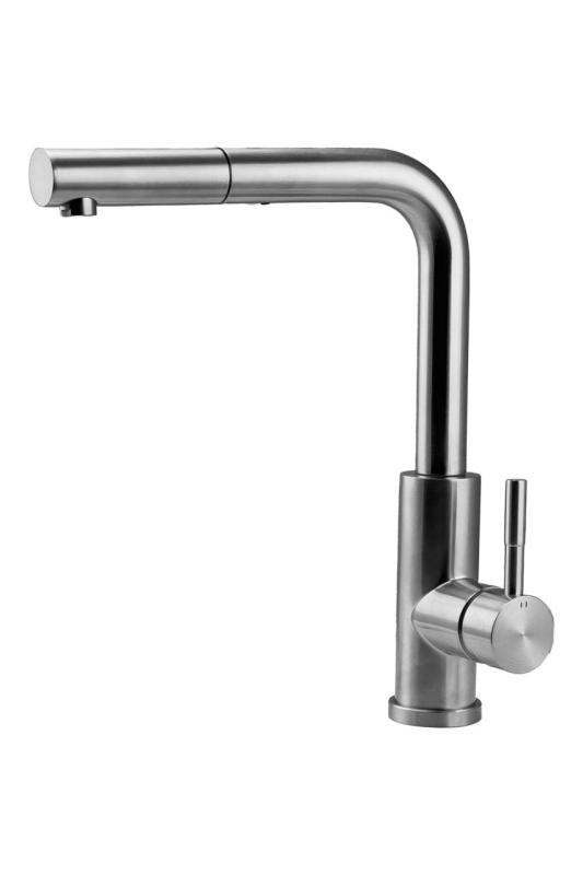 Pure.Sink Elite Steel Spark-S keukenkraan RVS met uittrekbare uitloop en sproeistand PS8041-02
