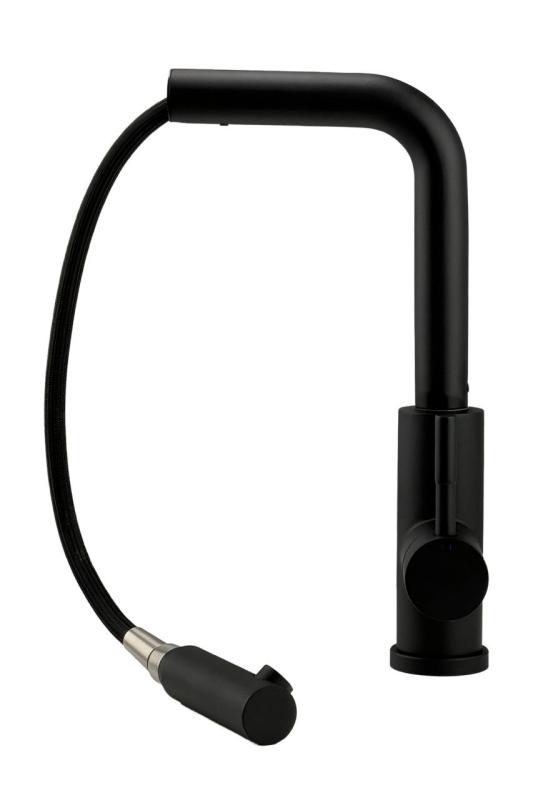 Pure.Sink Elite Steel Spark-S keukenkraan Matzwart met uittrekbare uitloop PS8041-10