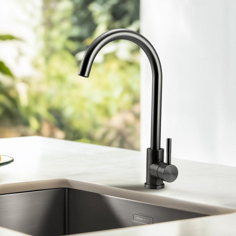 Pure.Sink Elite Steel Stream keukenkraan PVD Gun metal PS8044-61