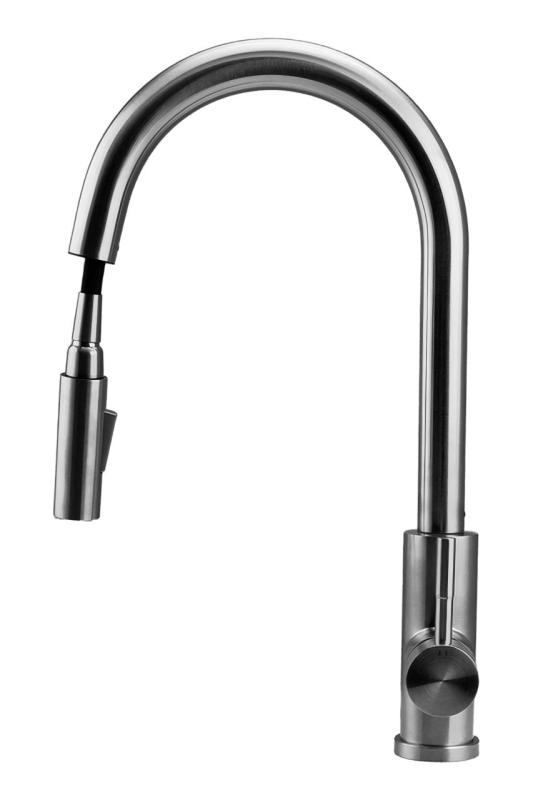 Pure.Sink Elite Steel Stream-S keukenkraan RVS met uittrekbare uitloop PS8045-02