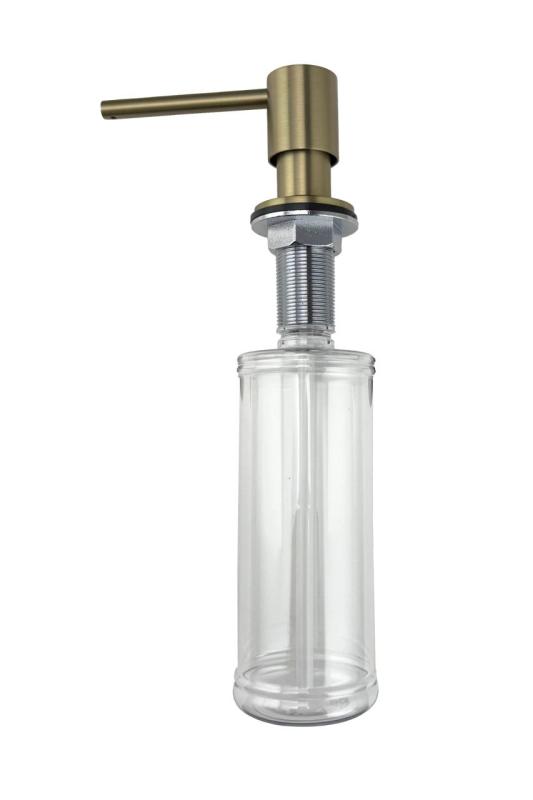 Pure.Sink Elite Steel Shine inbouw Zeepdispenser PVD Gun Metal  van boven navulbaar PS9010-61