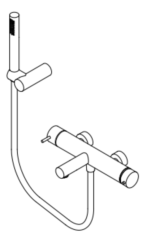 Waterevolution Flow thermostatische twee-weg douchemengkraan met handdouche Koper T130TNCPE