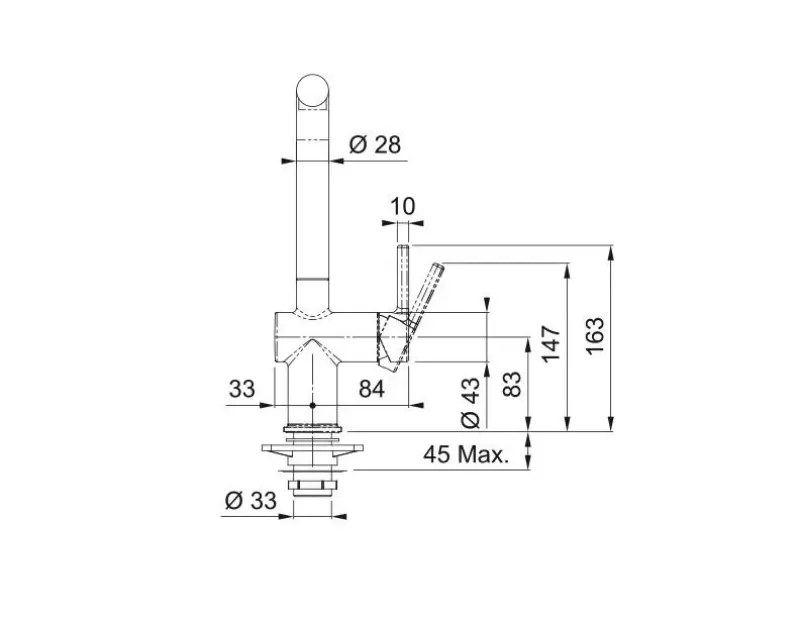 Franke Active L Keukenkraan in Onyx met Draaibare Uitloop 115.0653.373