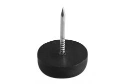Single slide with nail 1.4 mm, wheel 15.3 mm, black (1 bag - 1000 pieces)
