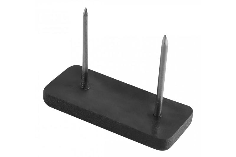 Double head with nail 1.4 mm, rectangular 33.8 mm x 14.8 mm, black (1pack.=500 pcs.)