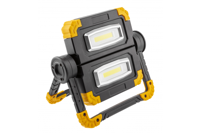 WORKY LED floodlight, 2x10W COB, 1200lm, 6400K, Powerbank 5000mAh 5V 1A, USB-C, IP44