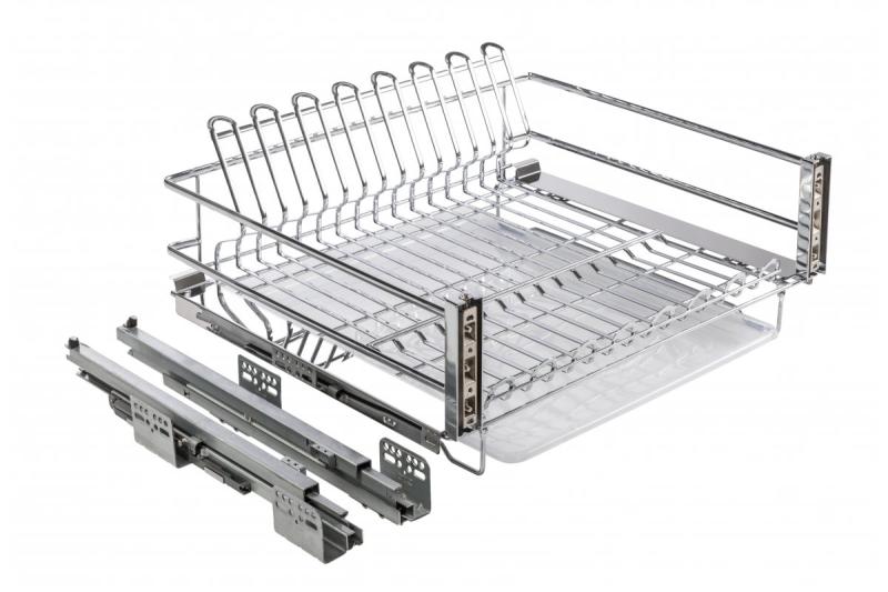 Drainer GTV MOVIX drawer, 800, soft-close, without guides, front fastening, chrome