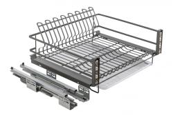 Drainer GTV MOVIX drawer, 800, soft-close, without guides, front fastening, anthracite