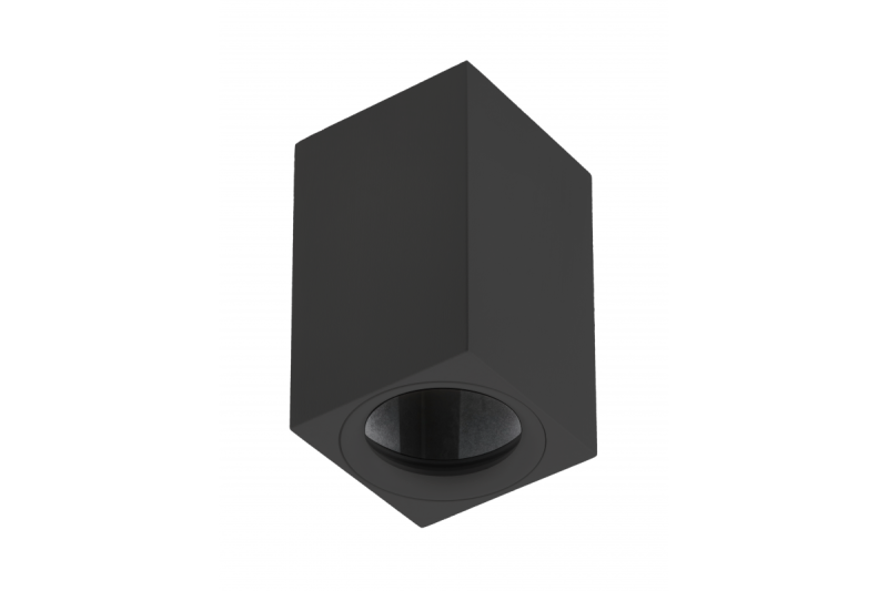 Ceiling luminaire TIPO, alum, 60x60x100, IP20, max 50W, kwad. Black