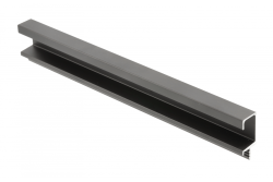 GTV FIRM profile, studded, shape C, L=3500 mm, Al, black