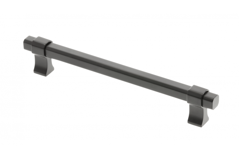 Furniture handle GTV IMPERIAL, C=160 mm, L=194 mm, ZnAl, matt black