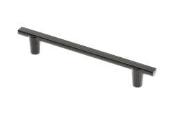 Furniture handle GTV RAY, C=128 mm, L=168 mm, ZnAl, black matt