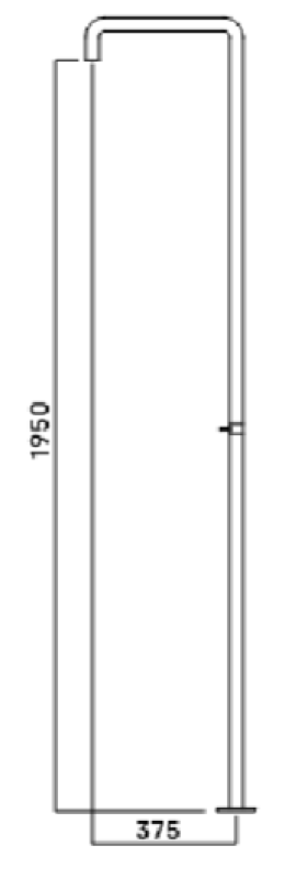 Waterevolution Flow douchezuil met mengknop light gold T146WGE