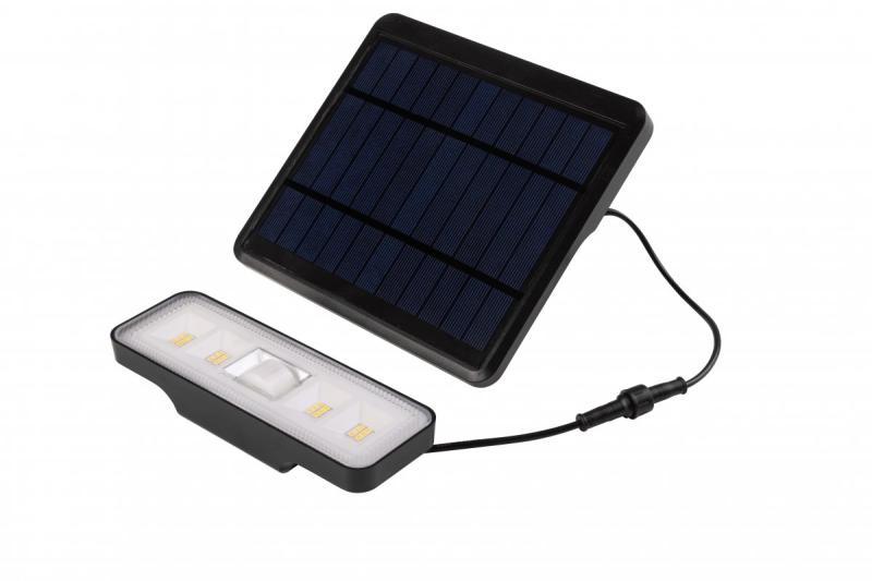 Zonne-lichtarmatuur met bewegings- en schemersensor DAVOS, LED, 1000lm, 4000K, 2000mAh, IP54, zwart