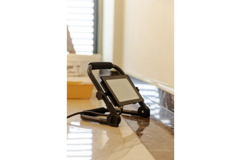 NELI Draagbare Schijnwerper, LED, 50W, 4500lm, 6400K, AC220-240V, IP65, 1,5m kabel