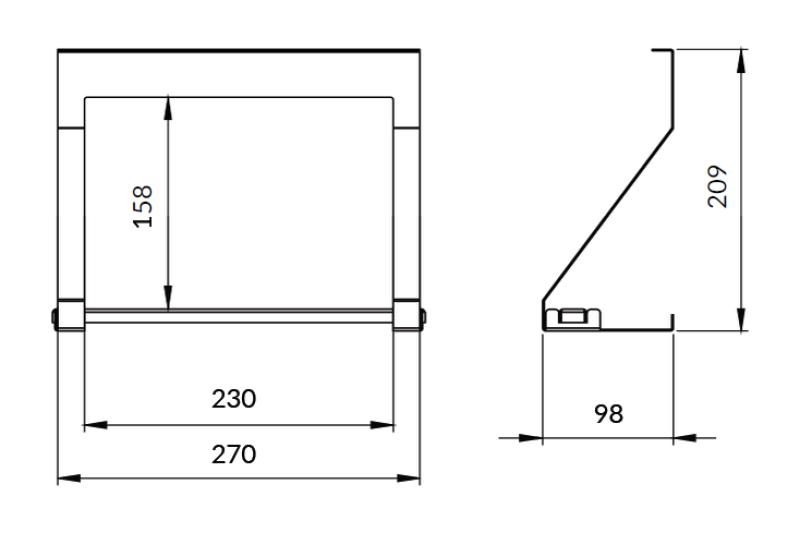 Epka Luxion Keukenrolhouder voor Keukenrails Metaal Zwart 1208969968