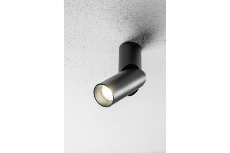 Plafondlamp VIRGO, max. 250V, 50/60Hz, 57x152mm, IP20, max. 20W, Rond, Zwart