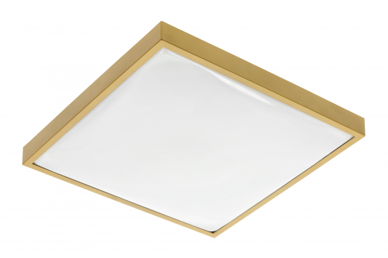 ALTAR LED Plafondlamp, 295x295mm, 4000K, 24W, 1680lm, AC180-250V, 50/60 Hz, PF>0.5, IP44, Goudkleurig, 3 jaar garantie.