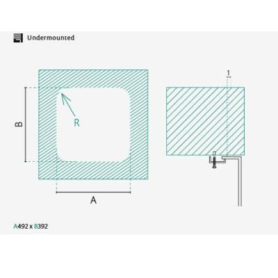 Banka IB5040 RVS Spoelbak 50 x 40 cm Onderbouw 1208970037