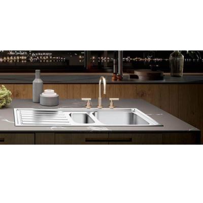 Banka Halifax RVS dubbele Spoelbak opbouw 80x45 cm 1208970060