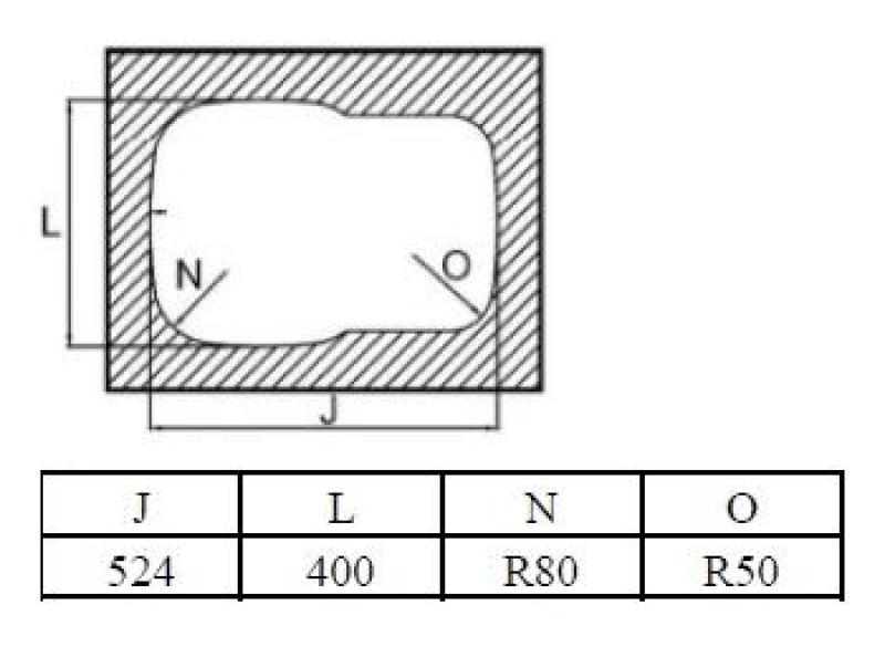 Banka Alaska RVS 1.5 Spoelbak onderbouw 524 x 400 mm 1208970064