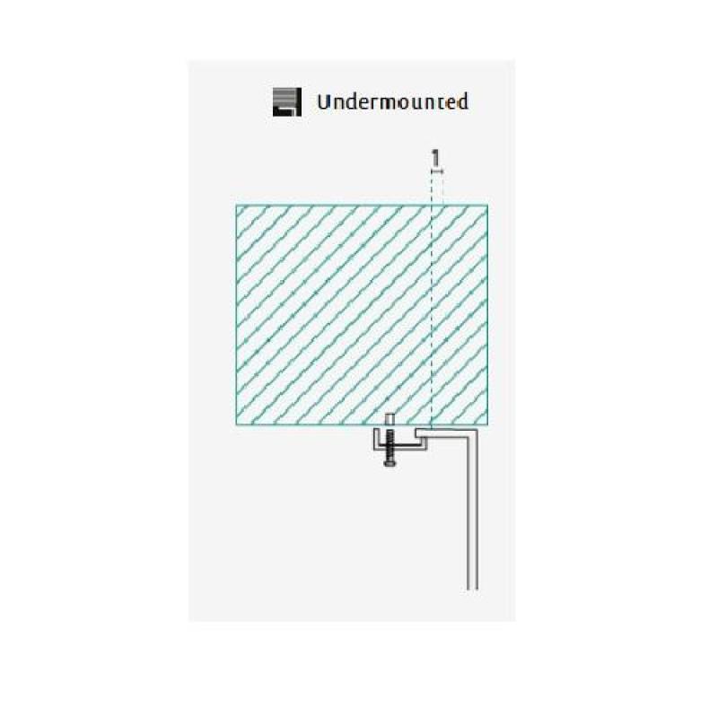 Banka Detroit  RVS Spoelbak 450 x 370 mm Onderbouw 1208970076
