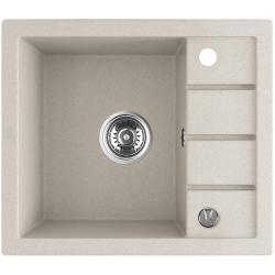 Aquadesign Somerset Granieten Opbouw Spoelbak Beige zand met kleine Afdruipgedeelte 570 x 495 mm 1208970083