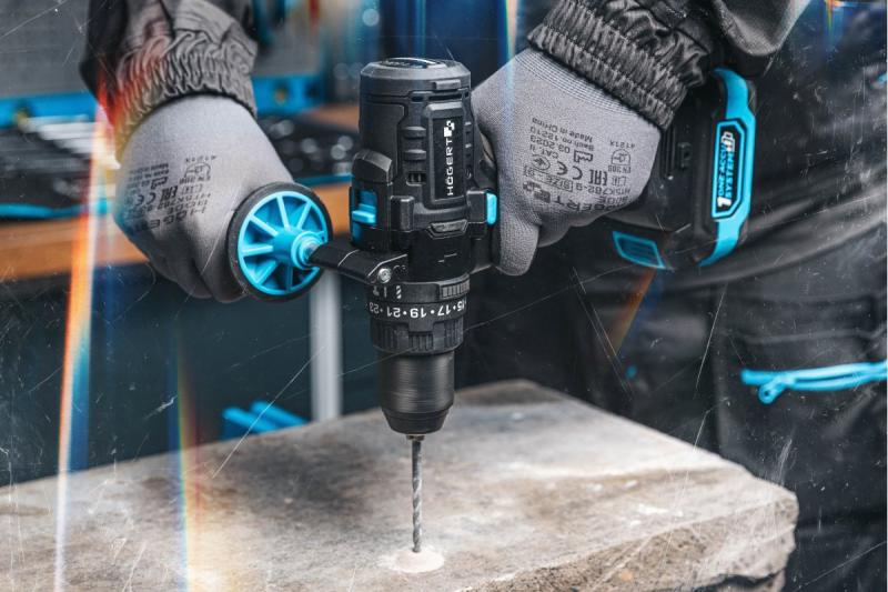 Högert krachtige accuklopboormachine, borstelloos, 18V