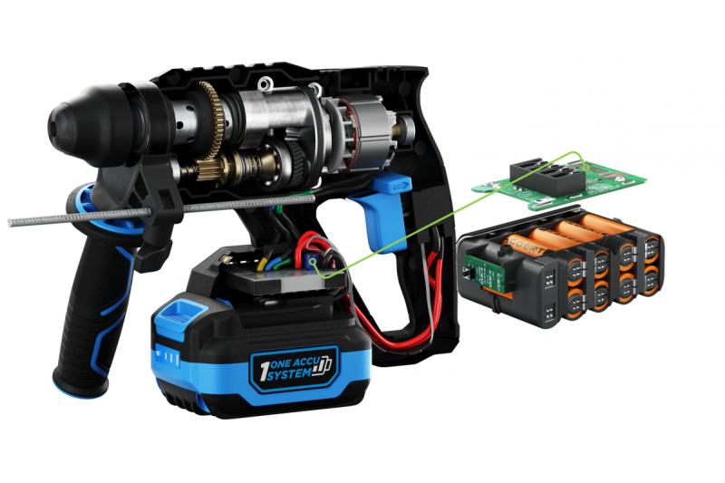 HÖGERT accuklopboormachine, borstelloos, 18V, met beitelfunctie