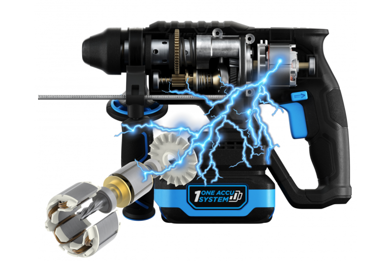 HÖGERT accuklopboormachine, borstelloos, 18V, met beitelfunctie